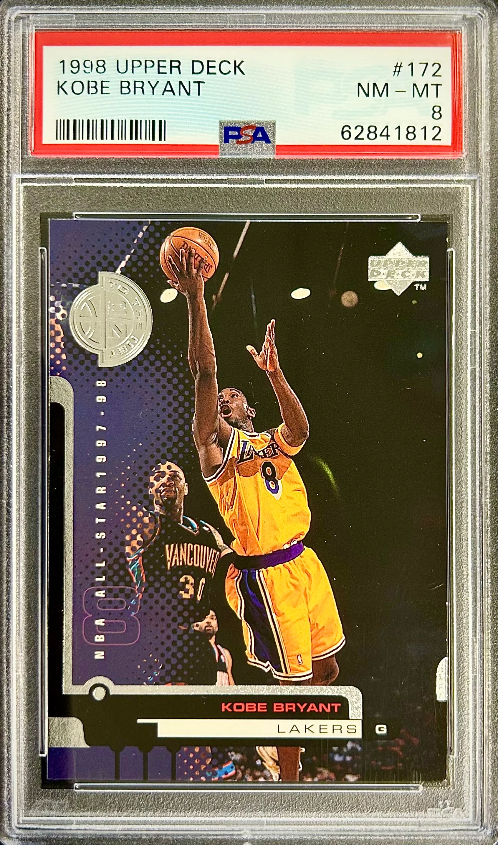 1998 Upper Deck #172 Kobe Bryant PSA 8