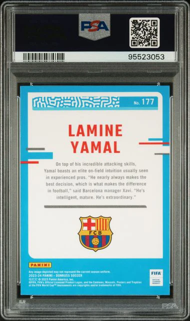 2023-24 Panini Donruss Optic FIFA #177 Lamine Yamal PSA 10 - Image 2