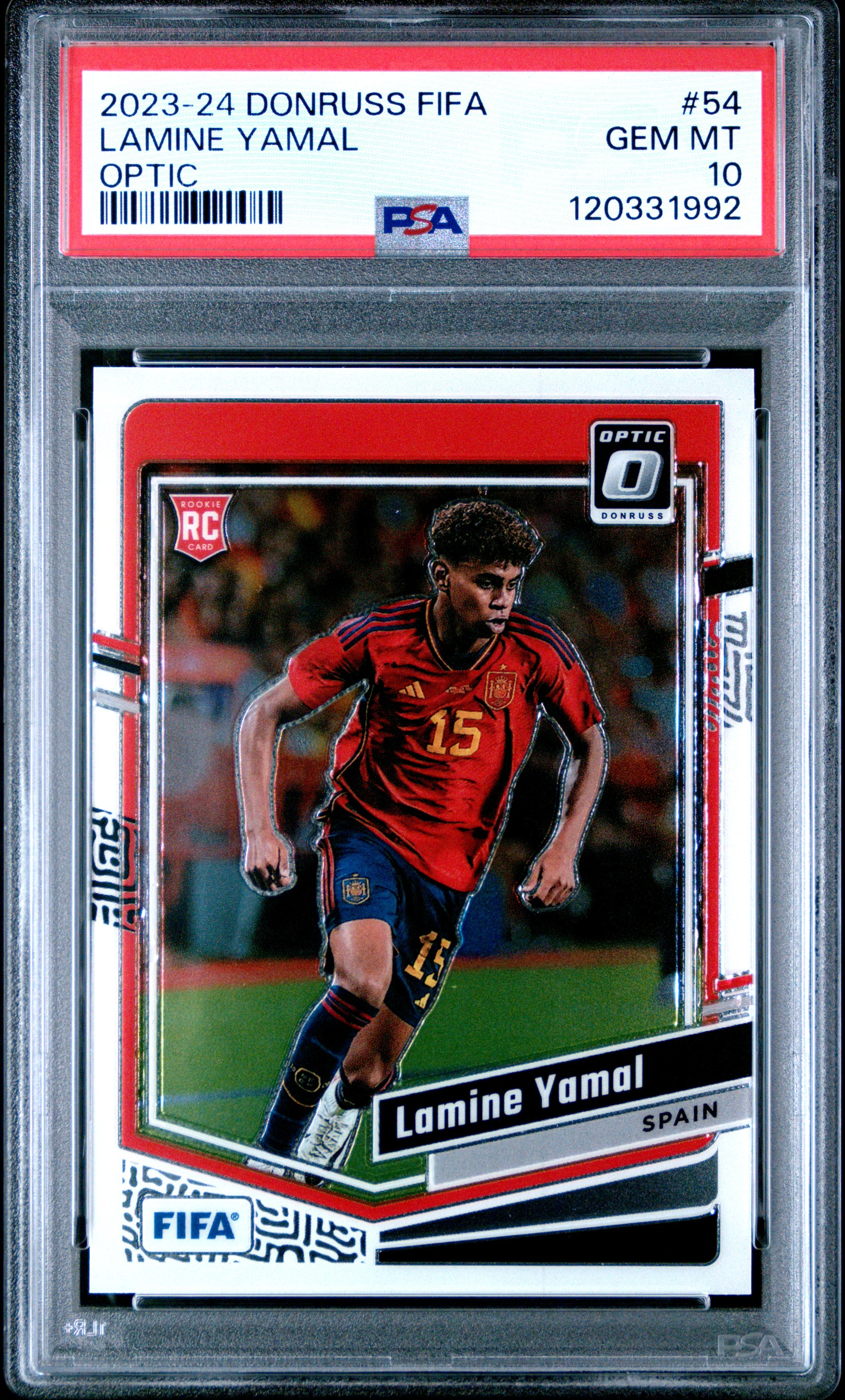 2023-24 Panini Donruss Optic FIFA Soccer #54 Lamine Yamal PSA 10