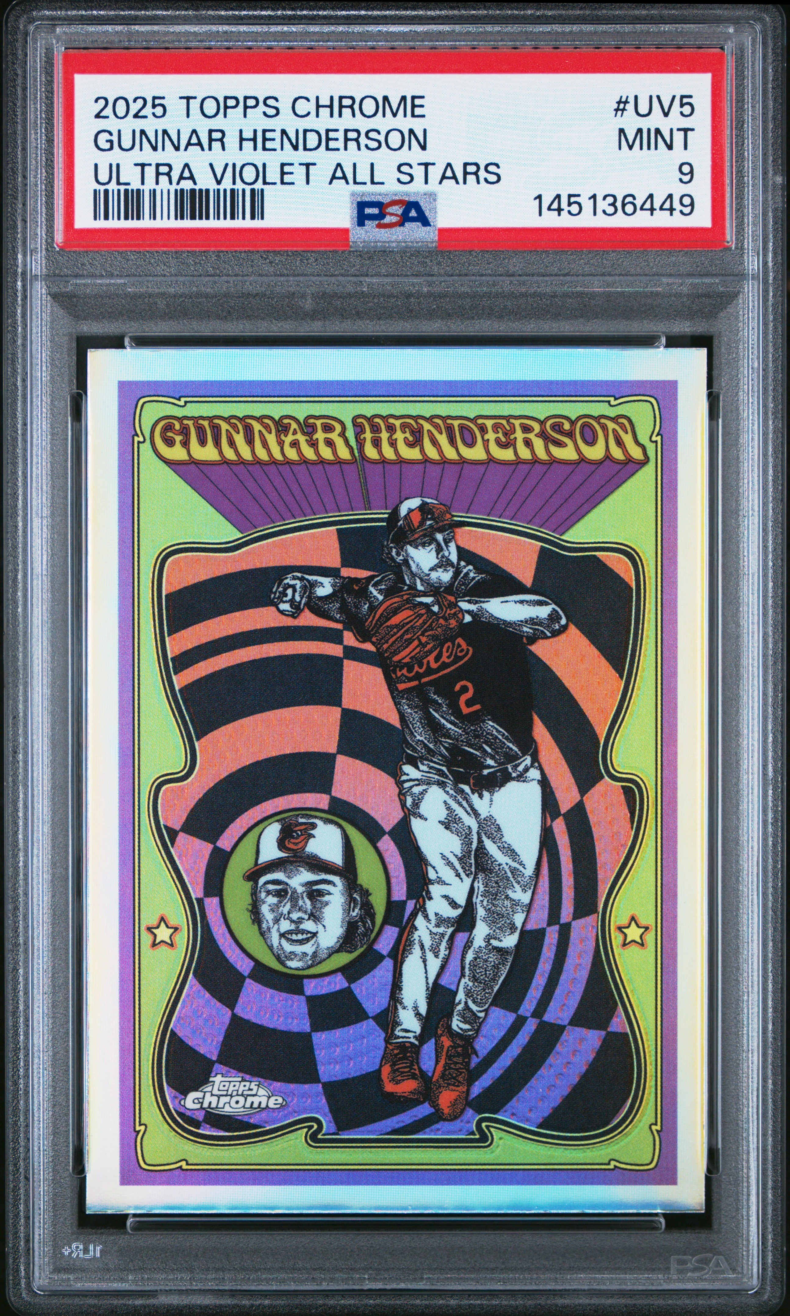 2025 Topps Chrome Ultra Violet All Stars #UV5 Gunnar Henderson PSA 9