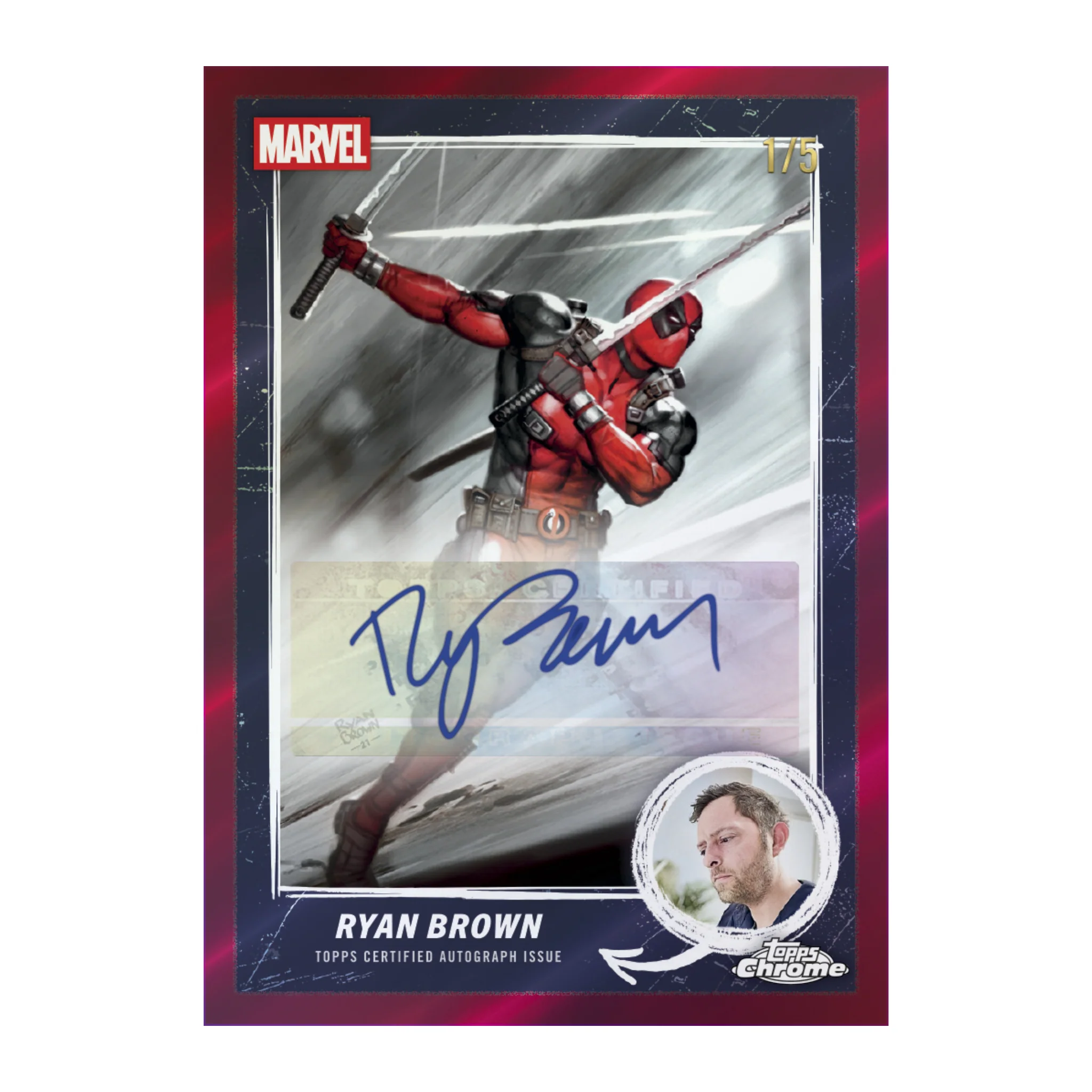 2025 Topps Marvel Chrome Deadpool Hobby Box - Image 5