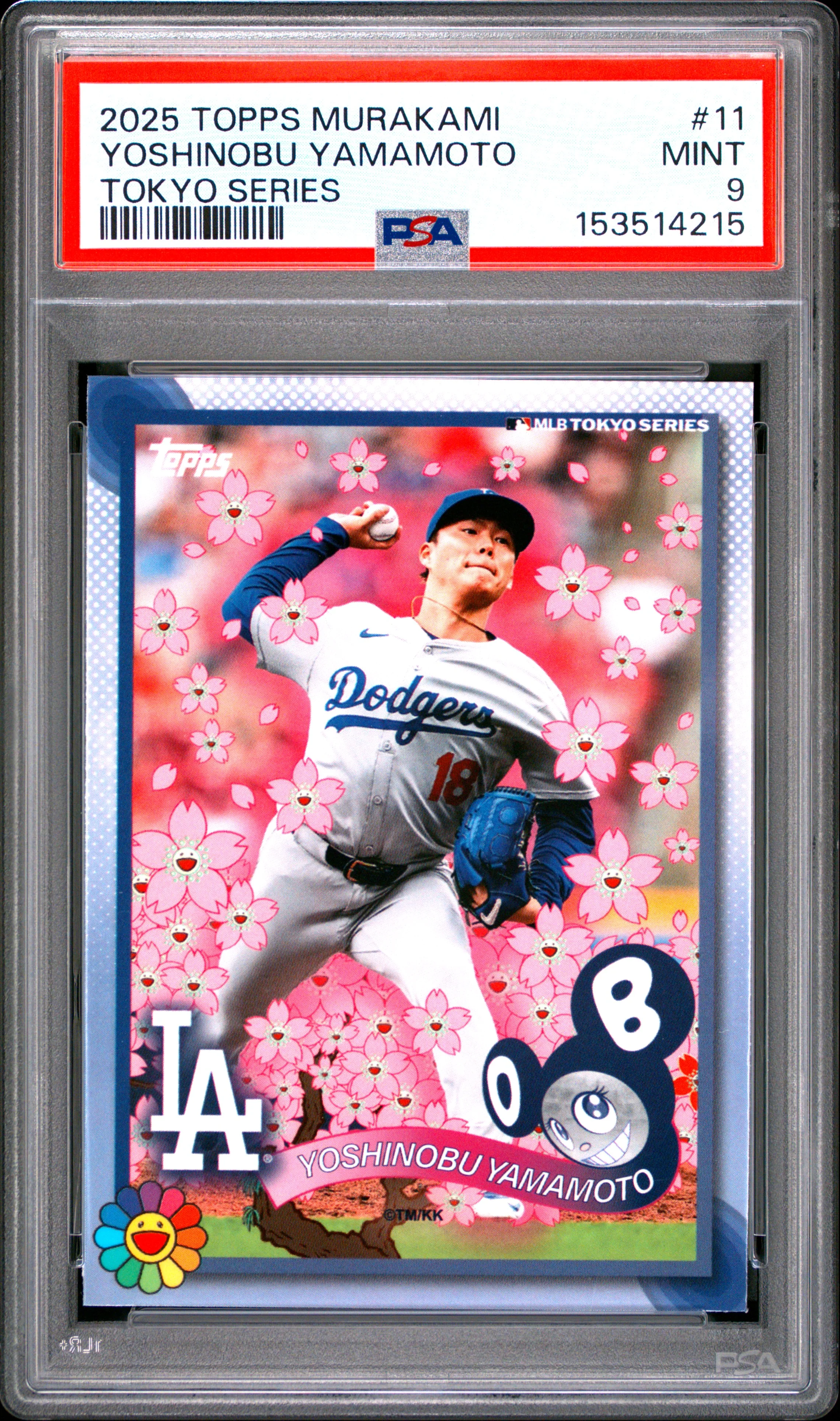 2025 Topps Murakami Tokyo Series #11 Yoshinobu Yamamoto PSA 9